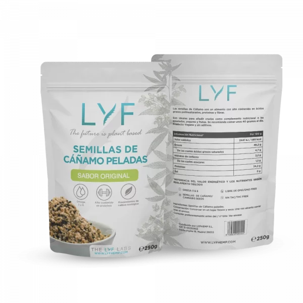 Semillas de Cáñamo Peladas LYF - Sabor Original (250g) – Image 3
