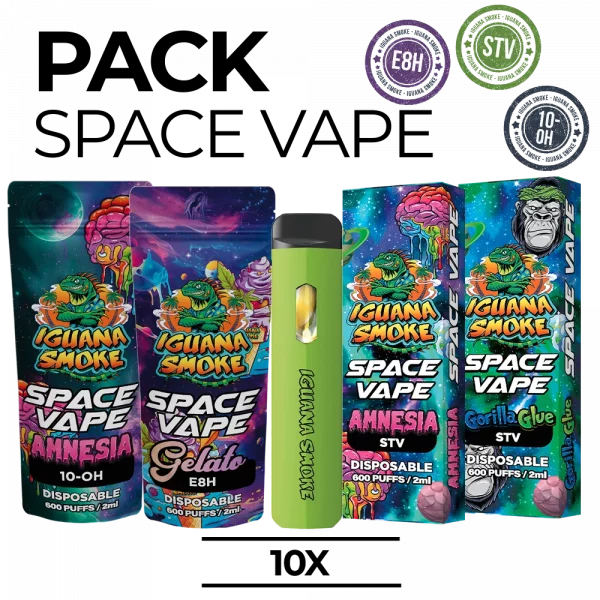 Pack 10 Vapes de E8H, STV o 10OH - Space Vape 2ml
