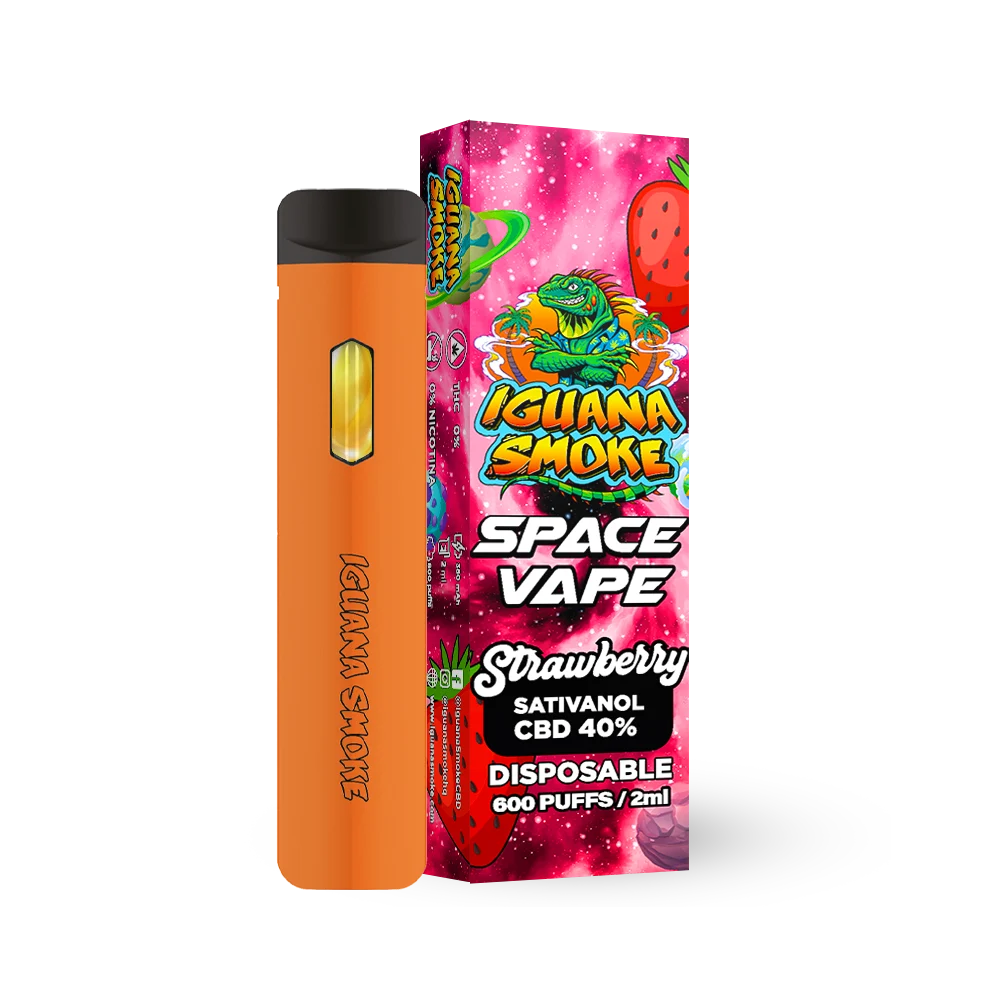 Caja más vaper naranja strawberry STV 2ml izq